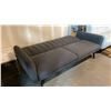 Image 2 : CONTEMPORARY DARK GREY UPHOLSTERED FOLD DOWN SOFA BED APPROX 81"L