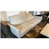 Image 2 : CONTEMPORARY LIGHT GREY UPHOLSTERED FOLD DOWN SPLIT BACK SOFA BED APPROX 88"L