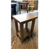 Image 1 : DRIFTWOOD FINISH SOLID WOOD 2 TIER SMALL SIDE TABLE APPROX 13"X 16"X 24"H