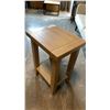Image 3 : DRIFTWOOD FINISH SOLID WOOD 2 TIER SMALL SIDE TABLE APPROX 13"X 16"X 24"H