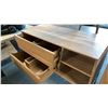 Image 3 : SOLID ACACIA 2 DRAWER WITH METAL LEGS WASHED WHITE FINISH SIDEBOARD/CREDENZA/VANITY/TV STAND