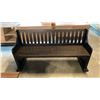 Image 2 : SOLID WOOD WITH DARK BROWN FINISH CHURCH PEW/HALL BENCH/DINING BENCH APPROX 65"L