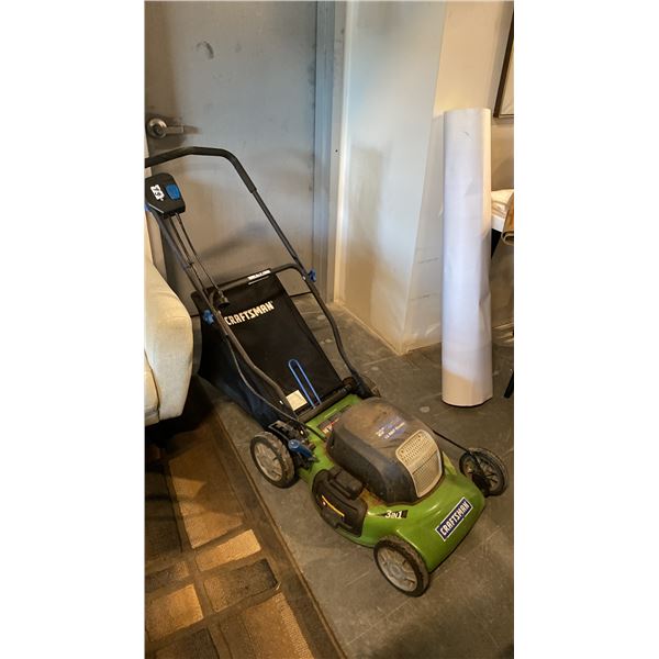 CRAFTSMAN 20" CORDED 12 AMP ELECTRIC GREEN LAWN MOWER WITH GRASS CATCHER