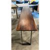 Image 2 : SOLID ACACIA BLACK METAL LEGS CONSOLE/SOFA/DINING COUNTER APPROX 83"L X 16"W