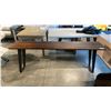 Image 4 : SOLID ACACIA BLACK METAL LEGS CONSOLE/SOFA/DINING COUNTER APPROX 83"L X 16"W