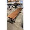 Image 3 : SOLID ACACIA WITH BLACK METAL LEGS DINING BENCH APPROX 71"L X 15"W