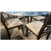 Image 3 : CHROME/ACRYLIC BASE GLASS TOP APPROX 47" ROUND DINETTE TABLE WITH 4 CHAIRS