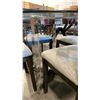 Image 4 : CHROME/ACRYLIC BASE GLASS TOP APPROX 47" ROUND DINETTE TABLE WITH 4 CHAIRS