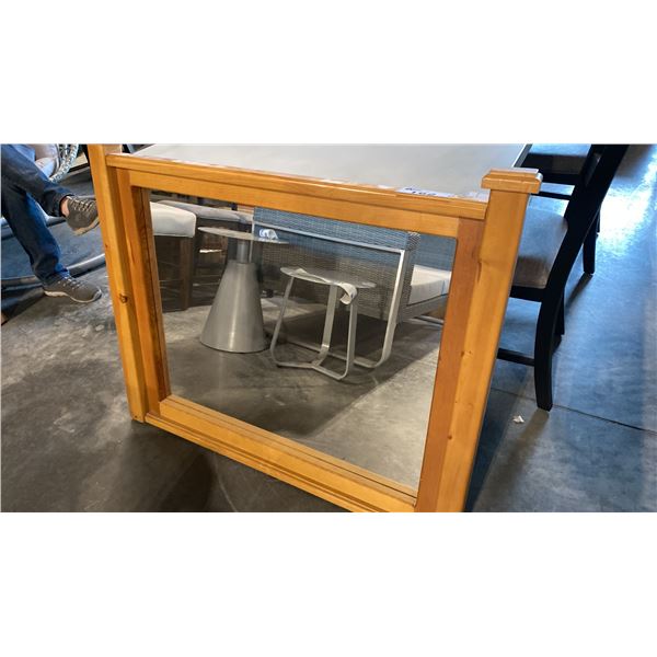 PINE FRAMED MIRROR APPROX 42" X 34"