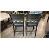 Image 3 : PAIR OF 2 TONE GREY ON GREY COUNTER HEIGHT DINING CHAIRS