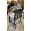 Image 3 : 1 TONE GREY ON GREY COUNTER HEIGHT DINING CHAIRS