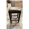 Image 2 : PAIR OF GREY LEATHERETTE COUNTER HEIGHT STOOLS