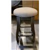 Image 1 : 1 SWIVEL COUNTER HEIGHT STOOL - BEIGE WITH WEATHERED GREY LEGS