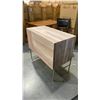 Image 2 : 2 DRAWER 1 DOOR WHITE WASHED SOLID ACACIA 39" CONSOLE/VANITY/SIDEBOARD/TV STAND