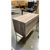 Image 4 : 2 DRAWER 1 DOOR WHITE WASHED SOLID ACACIA 39" CONSOLE/VANITY/SIDEBOARD/TV STAND