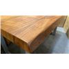 Image 3 : SOLID ACACIA LIVE EDGE DESK/CONDO DINING TABLE, SILVER TUBED LEGS