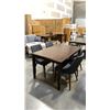 Image 2 : ESPRESSO WOOD DINING TABLE WITH 4 CHAIRS APPROX 36" X 60"