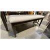 Image 3 : GREY DINING TABLE 36" X 60" WITH 2 CHAIRS & BENCH SEAT