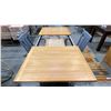 Image 3 : 2 TONE SOLID WOOD DINING TABLE APPROX 59" X 36" & 4 CHAIRS