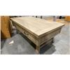 Image 3 : 2 DRAWER DRIFTWOOD GREY FINISH WOODEN COFFEE TABLE