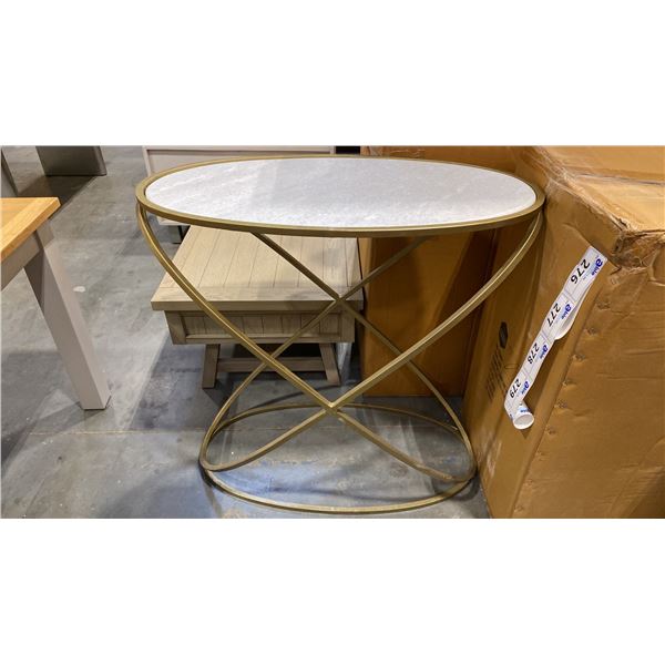 ALABASTER & GOLD CONSOLE TABLE