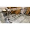 Image 2 : STAINLESS STEEL & LUCITE GLASS TOP CONSOLE TABLE