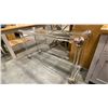 Image 3 : STAINLESS STEEL & LUCITE GLASS TOP CONSOLE TABLE
