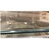 Image 2 : COFFEE TABLE GLASS BEVELED ROUNDED CORNERS APPROX 21.5"X 33" 1/4"THICK