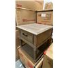 Image 2 : GREY SINGLE DRAWER 1 SHELF END TABLE/NIGHT STAND