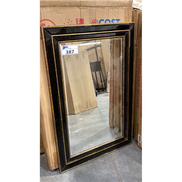 2- BLACK FRAMED MIRRORS 24" X 36"