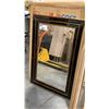 Image 2 : 2- BLACK FRAMED MIRRORS 24" X 36"