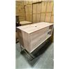 Image 2 : WASHED SOLID ACACIA SINGLE SINK VANITY WITH 2 DRAWERS & SIDE TOWEL SHELF APPROX 48"X 20"