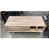Image 3 : WASHED SOLID ACACIA SINGLE DRAWER TV STAND APPROX 48" X 20"