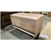 Image 2 : SOLID ACACIA 4 DRAWER WITH BOTTOM SHELF METAL LEGS WASHED WHITE FINISH TV STAND APPROX 20" X 39"