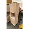 Image 2 : WASHED SOLID ACACIA 2 DOOR JAM CUPBOARD/HALL CABINET APPROX 16"X 14"X 61"H