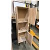 Image 3 : WASHED SOLID ACACIA 2 DOOR JAM CUPBOARD/HALL CABINET APPROX 16"X 14"X 61"H