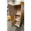 Image 3 : WASHED SOLID ACACIA 2 DOOR JAM CUPBOARD/HALL CABINET APPROX 16"X 14"X 61"H