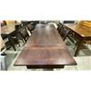 Image 2 : SOLID ROSEWOOD DINING TABLE WITH 2-18" BUTTERFLY LEAVES APPROX 71" X 89" & 6 CHAIRS