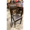 Image 4 : SOLID ROSEWOOD DINING TABLE WITH 2-18" BUTTERFLY LEAVES APPROX 71" X 89" & 6 CHAIRS