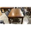 Image 2 : ESPRESSO DINING TABLE WITH 4 DRAWERS APPROX 66" X 38" & 4 CHAIRS