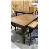 Image 3 : ESPRESSO DINING TABLE WITH 4 DRAWERS APPROX 66" X 38" & 4 CHAIRS