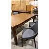 Image 4 : ESPRESSO DINING TABLE WITH 4 DRAWERS APPROX 66" X 38" & 4 CHAIRS