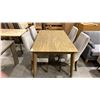 Image 2 : SOLID WOOD DINING TABLE WITH DRIFTWOOD FINISH APPROX 71" X 39" WITH 4 CHAIRS