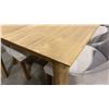 Image 3 : SOLID WOOD DINING TABLE WITH DRIFTWOOD FINISH APPROX 71" X 39" WITH 4 CHAIRS