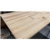 Image 3 : SOLID PINE DINING TABLE WITH BLACK METAL LEGS APPROX 60" X 36"