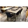 Image 2 : DARK GREY EXTENDABLE 72" X 40" WITH 6 CHAIRS