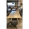 Image 2 : SOLID WOOD FARMHOUSE DINING TABLE APPROX 79" X 39" WITH 6