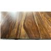 Image 4 : SOLID ROSEWOOD WITH BLACK METAL BASE DINING TABLE APPROX 60" X 36"