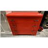 Image 1 : ORANGE 3 DRAWER CHEST APPROX 38"W X 17"D X 35"H