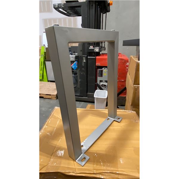 SILVER SQUARE TUBE DINING TABLE LEGS *2 IN A BOX*